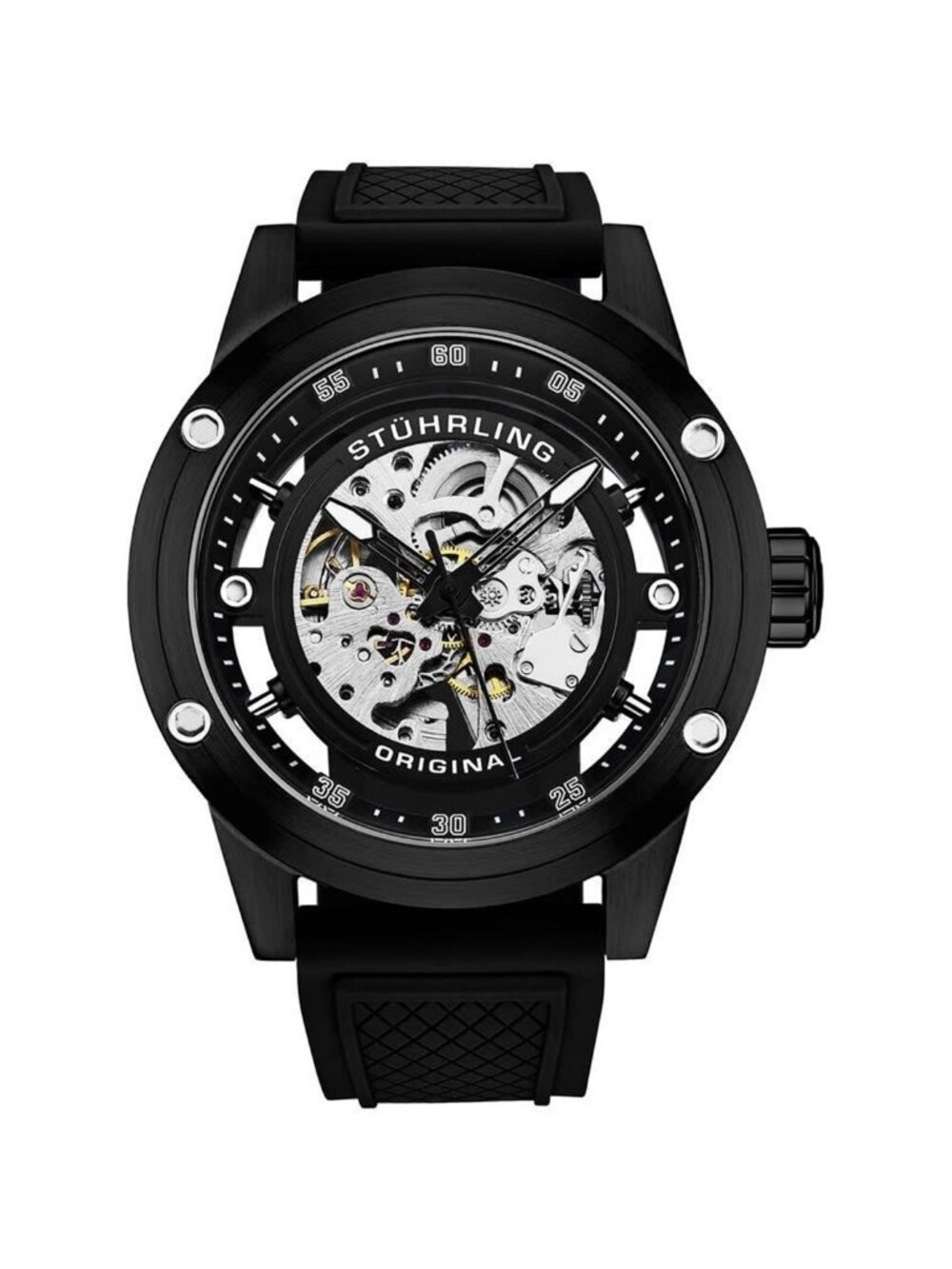 NWT Stuhrling Original Legacy Automatic Black Dial Men's Watch